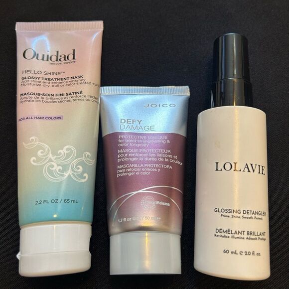 🦋 5/$25 Ouidad Glossy Treatment Mask and Joico Defy Damage Set &Glossy Detangler - Picture 1 of 3